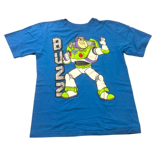 Disney Store | Toy Story Buzz Lightyear Boys Blue Tee Shimmer Disneyland Buzz - Picture 1 of 11